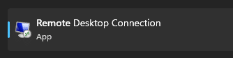 Remote Desktop Connection