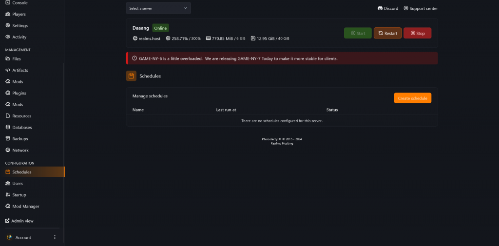 Realms Scheduled Tasks